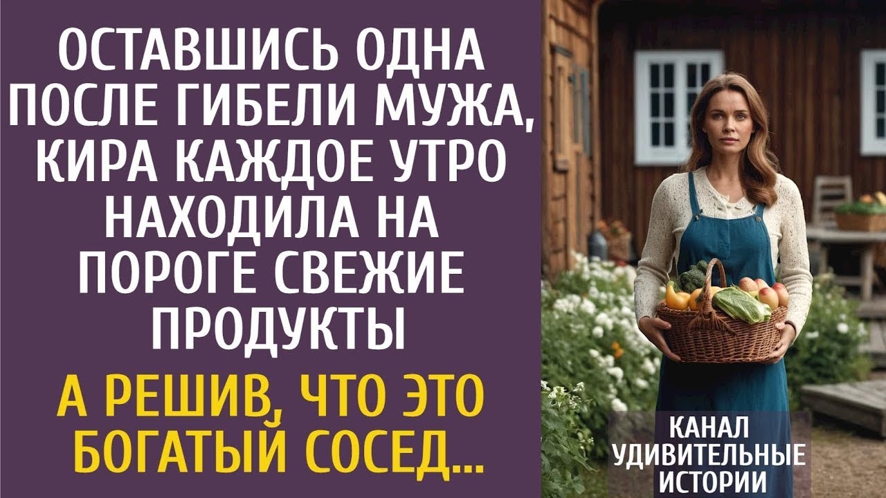 Овдовев, Кира каждое утро находила на пороге свежие продукты… А решив, что это богатый сосед…