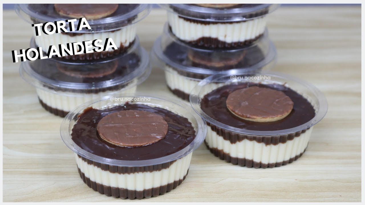 FAÇA E VENDA TORTA HOLANDESA - TORTA HOLANDESA NO POTE - Bru na Cozinha