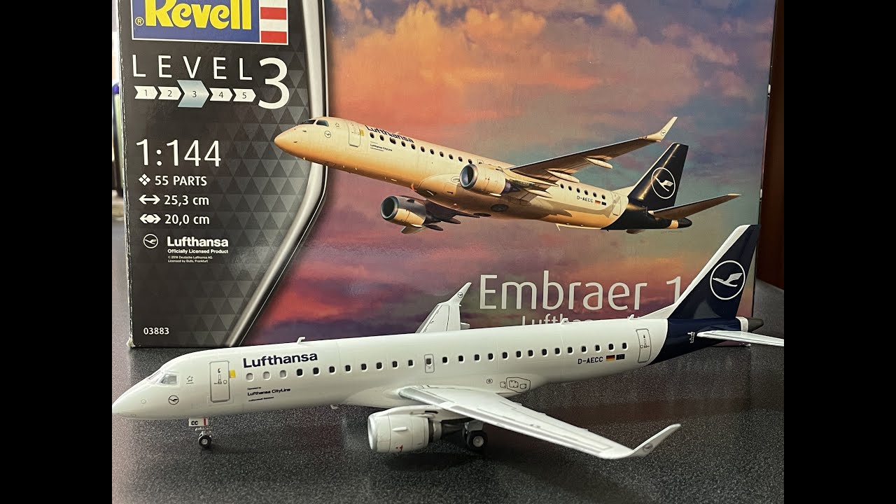Lufthansa / Embraer 190 / Revell 1:144 / How to build / Painting