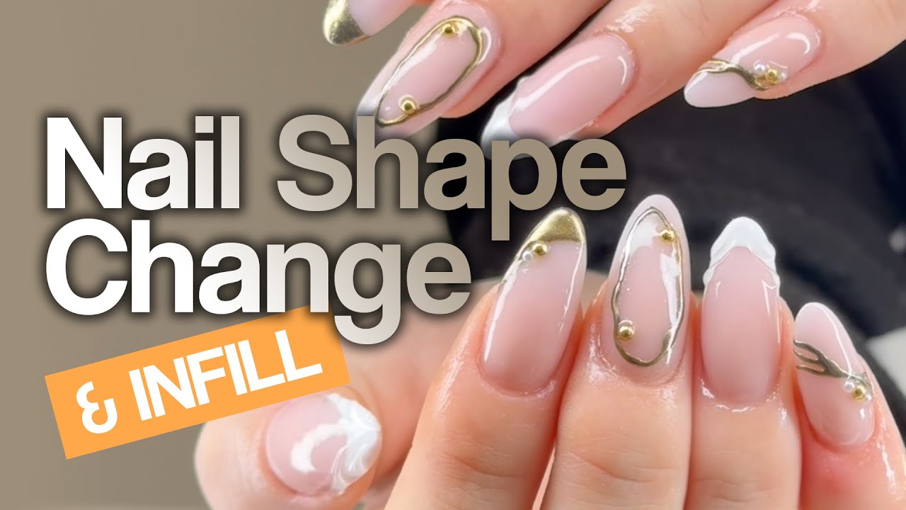 Nail Shape Change With Fresh Acrylic Infill💅🏼✨