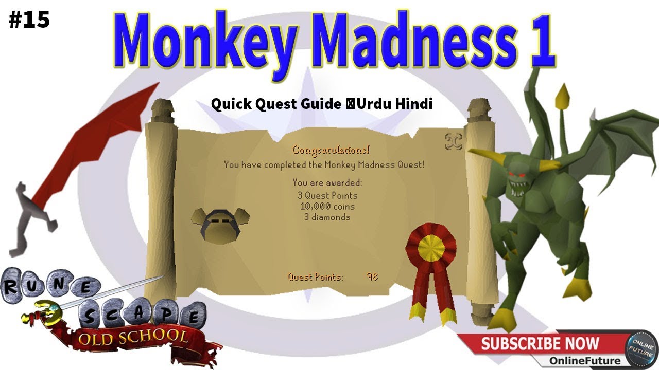 OSRS│How To Complete Monkey Madness 1 2019 │Quick Quest Guide │Urdu Hindi