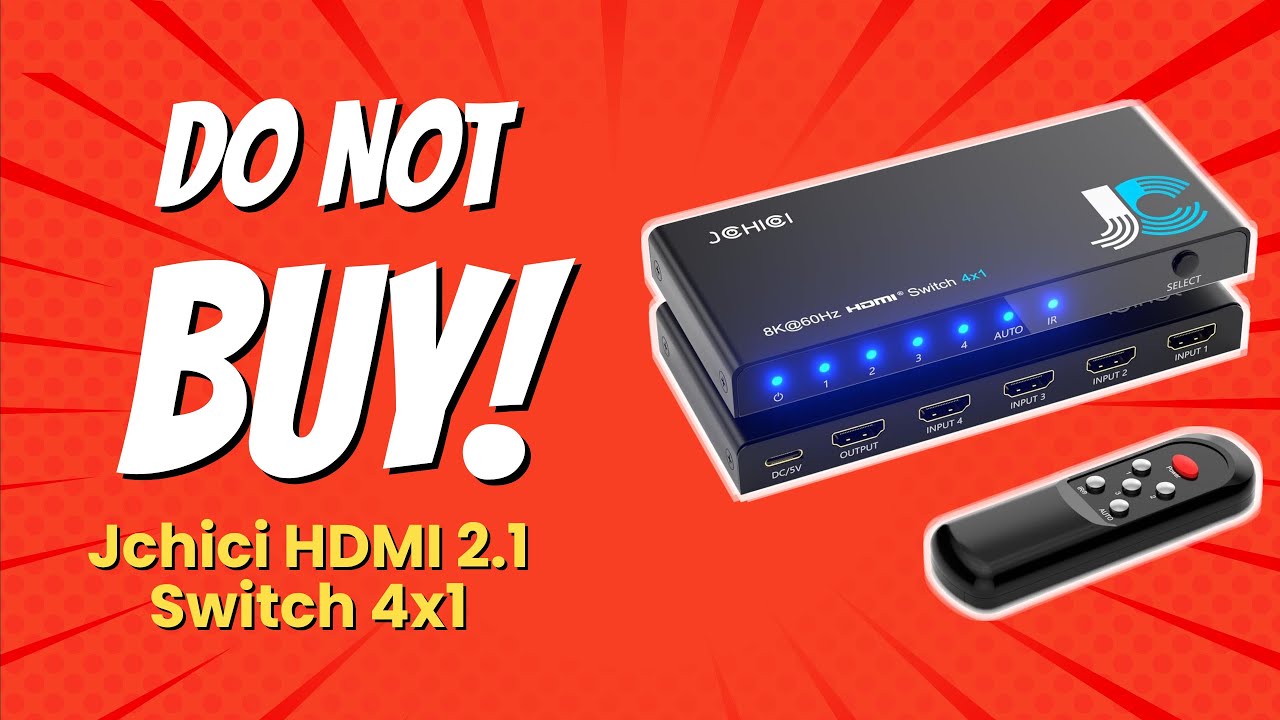 Обзор коммутатора Jchici HDMI 2.1 Switch 4x1 | 9 причин НЕ покупать 🚫🔎