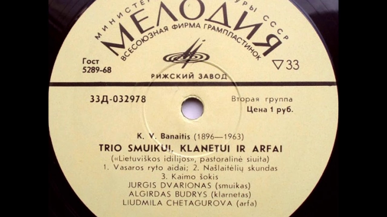 Kazimieras Viktoras Banaitis - Lietuvi&scaron;kos idilijos (Trio smuikui, klarnetui ir arfai)