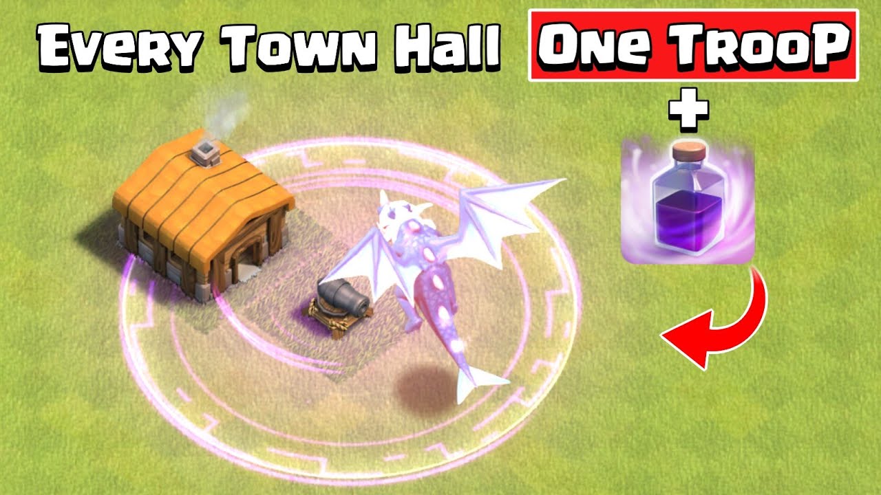 Every Town Hall vs All 1 Max Troops | Clash of Clans
