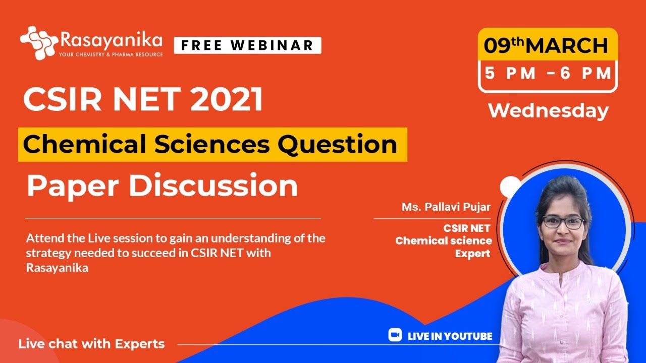 CSIR NET 2021 Day 5 -Chemical Sciences Question Paper Discussion + Detailed Answer Key Explanation