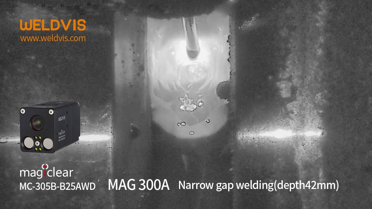 WELDVIS magiclear | MC-305B-B25AWD  |  MAG 300A  Narrow gap weldingdepth 42mm #mig #mag #magiclear