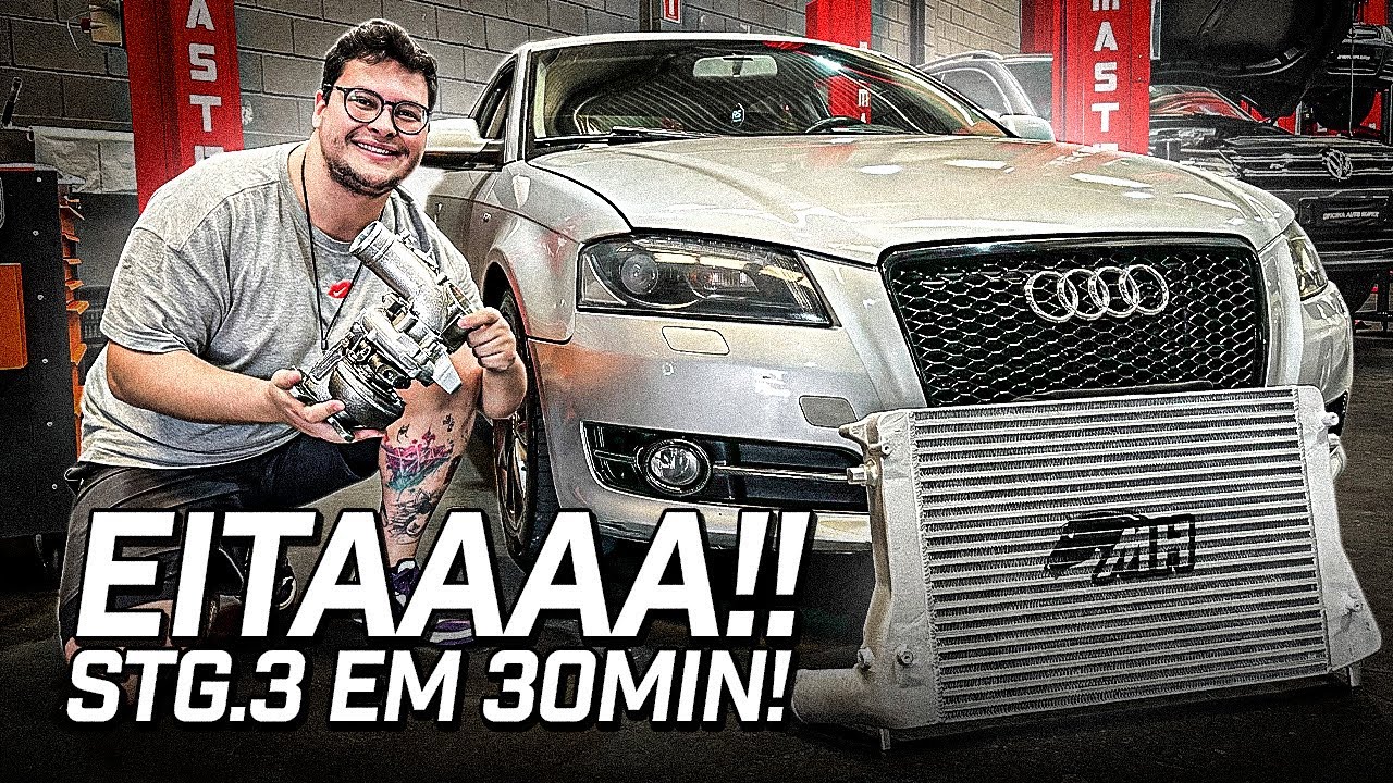 AUDI A3 SPORT STAGE 3😈 Agora com a nova Turbina VEIO MUITA POTÊNCIA + ROLÊ A-N-I-M-A-L (Lasanharia)