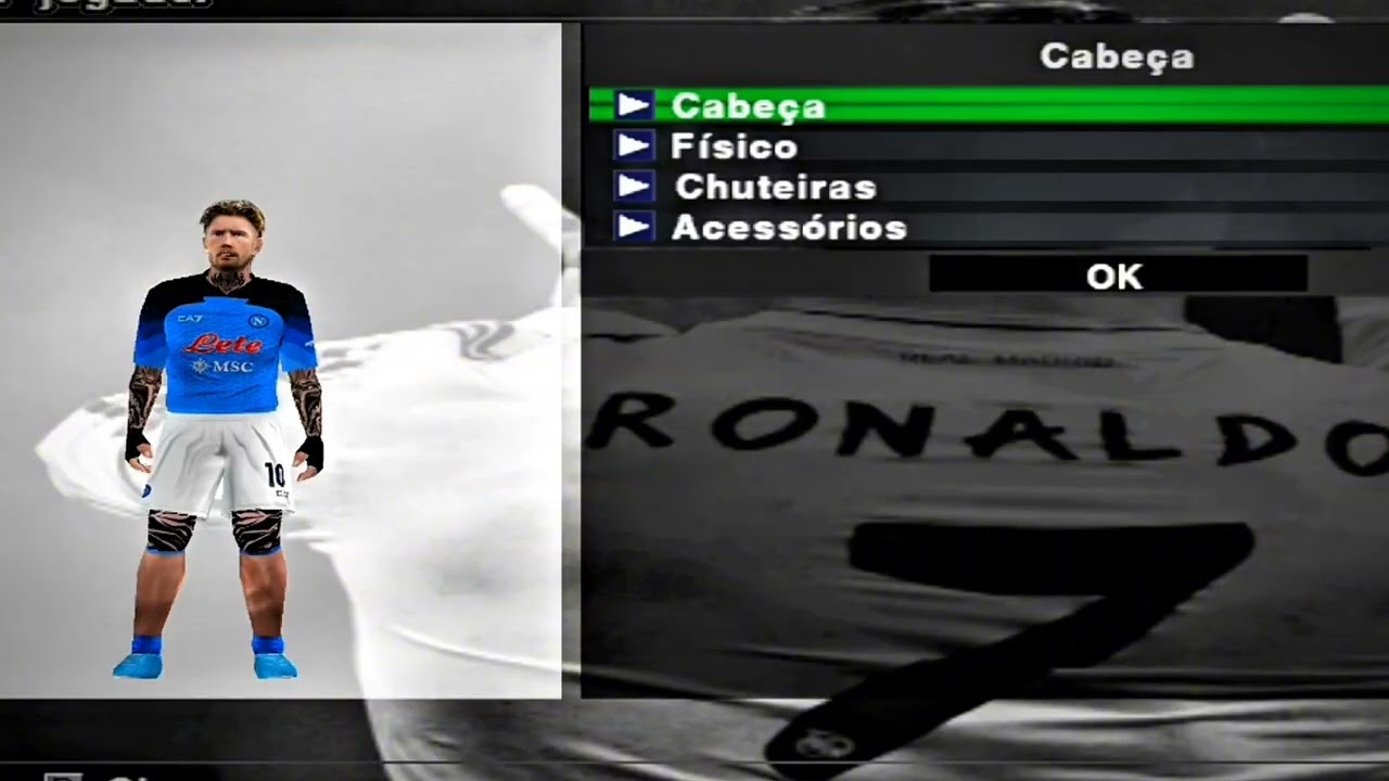 Patch CR7 do Neandertal_PSP14 com novos kits novas peles + de 20 cabelo e estádios personalizados