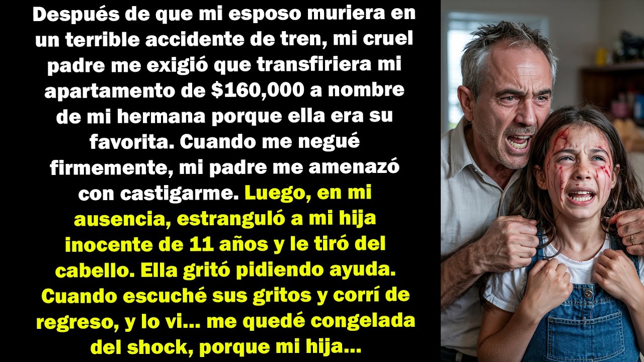 mi padre exigió mi apartamento y atacó a mi hija… lo que vi al volver me dejó paralizada de horror