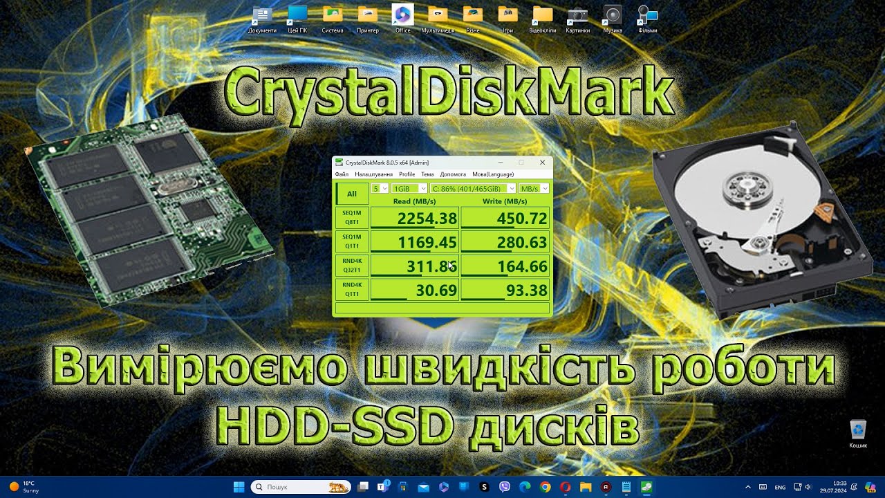 Crystal Disk Mark &ndash; перевірка швидкості роботи HDD-SSD. Як користуватися програмою