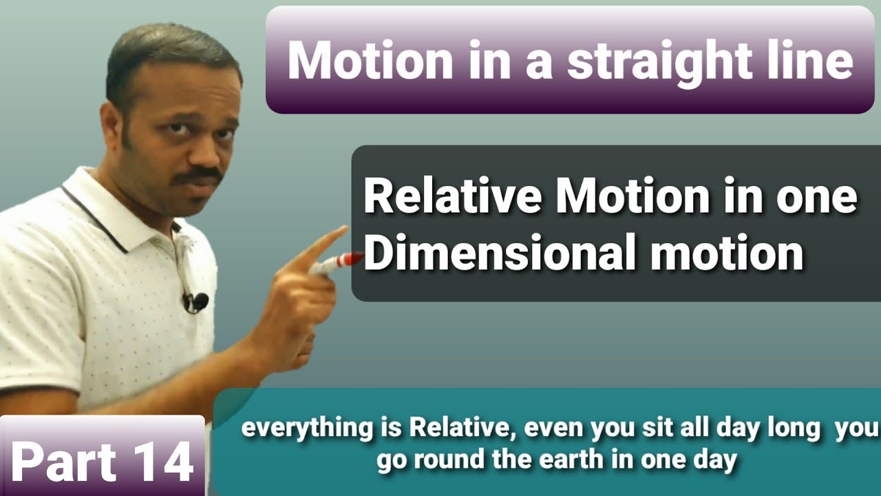 Motion in a straight line 14: Relative Motion in one dimension Relative Velocity CLASS 11 Mechanics