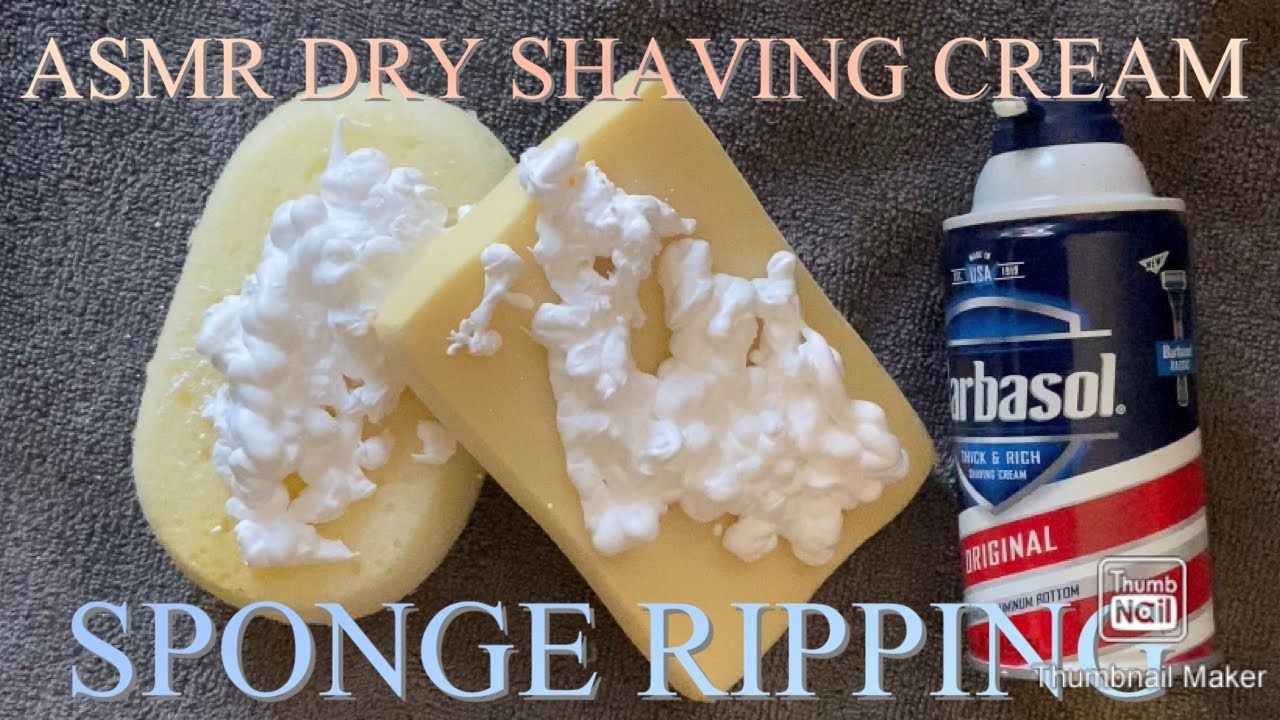 ASMR Dry Shaving Cream Car Sponge Ripping | Destroying | Oddly Satisfying | Scratching | Crispy