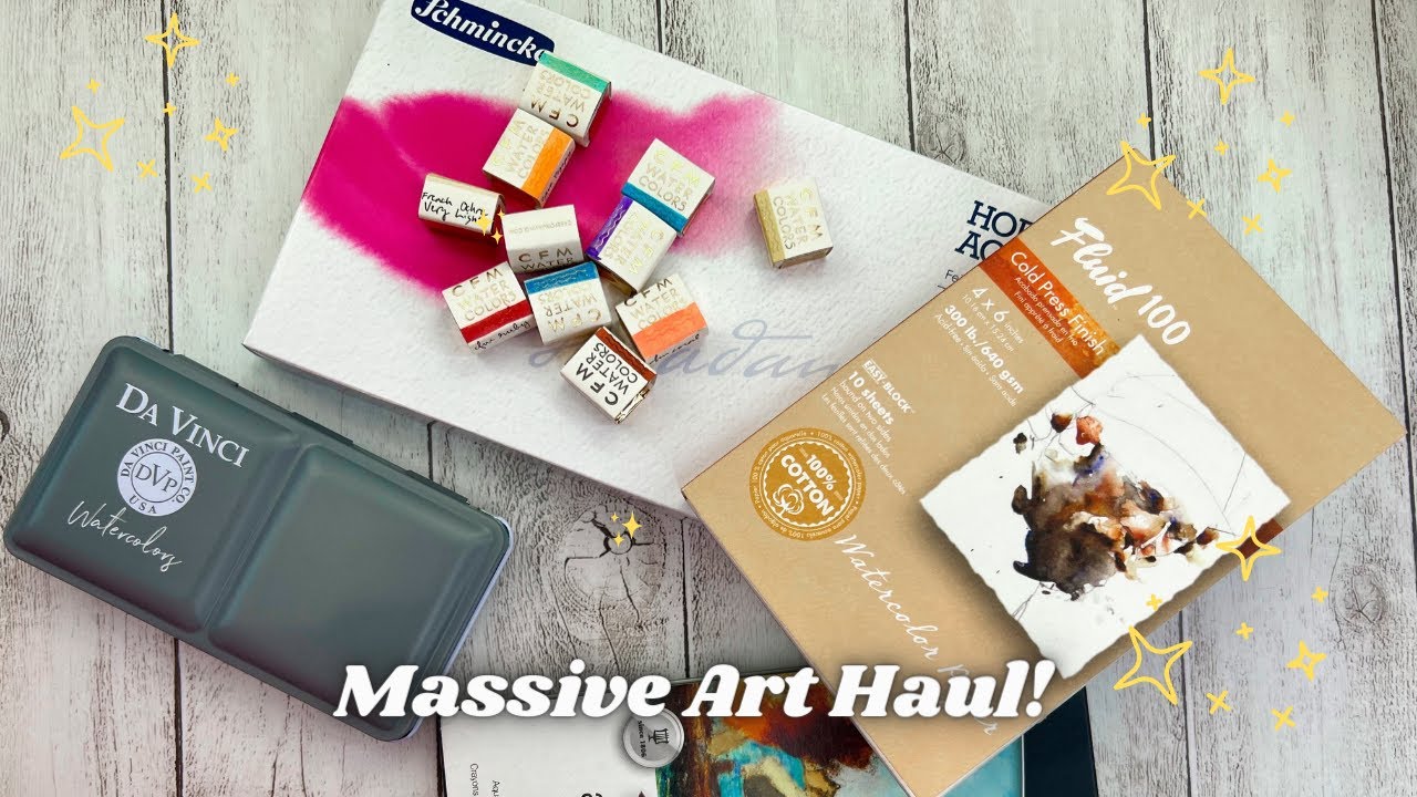 Massive Art Haul! Sketchbooks, watercolors, gouache! Da Vinci, Schmincke, Winsor & Newton