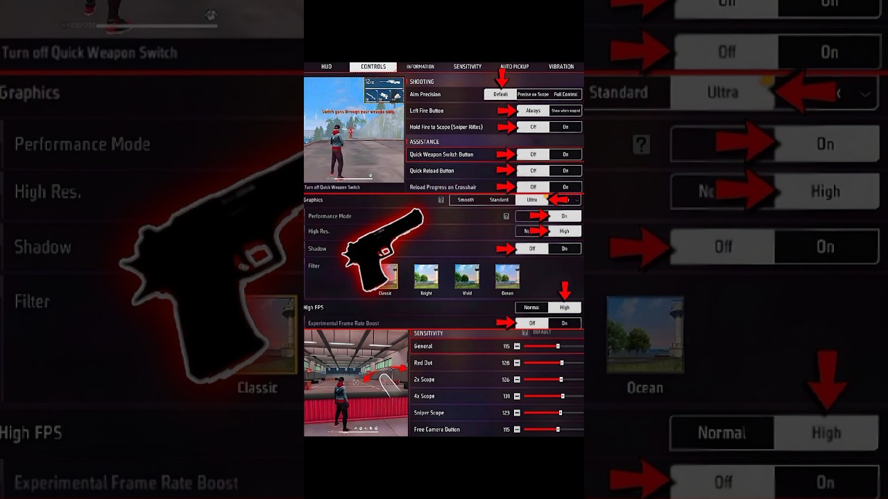 Free Fire Max Auto Headshot Trick 2026 Sensitivity ⚙️ 2gb, 3gb, 4gb Ram Headshot Sensitivity Setting