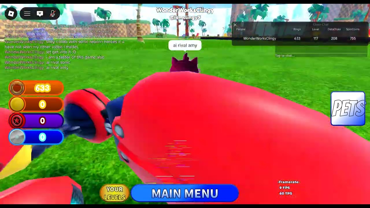 Roblox Showcasing what new in Sonic Nova
