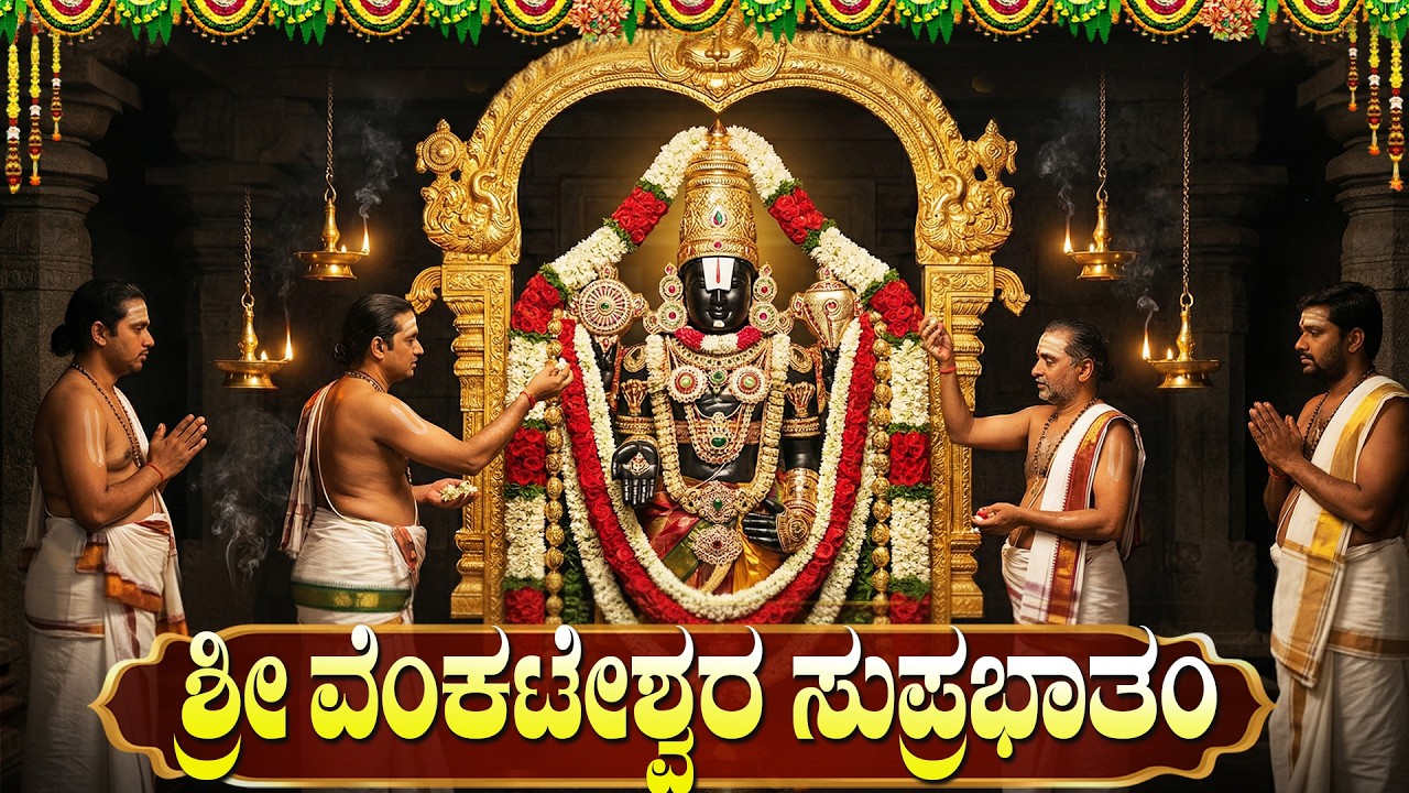 ಶ್ರೀ ವೆಂಕಟೇಶ ಸುಪ್ರಭಾತಂ | Venkateswara Suprabhatam In Kannada | Sri Venkateswara Bhakti Songs