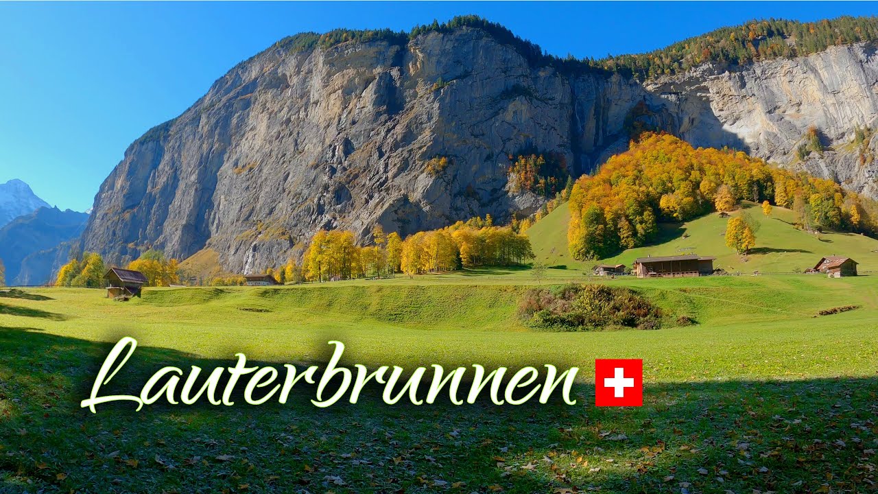 Lauterbrunnen 🇨🇭 4K  | Autumn in Switzerland | Fall Foliage