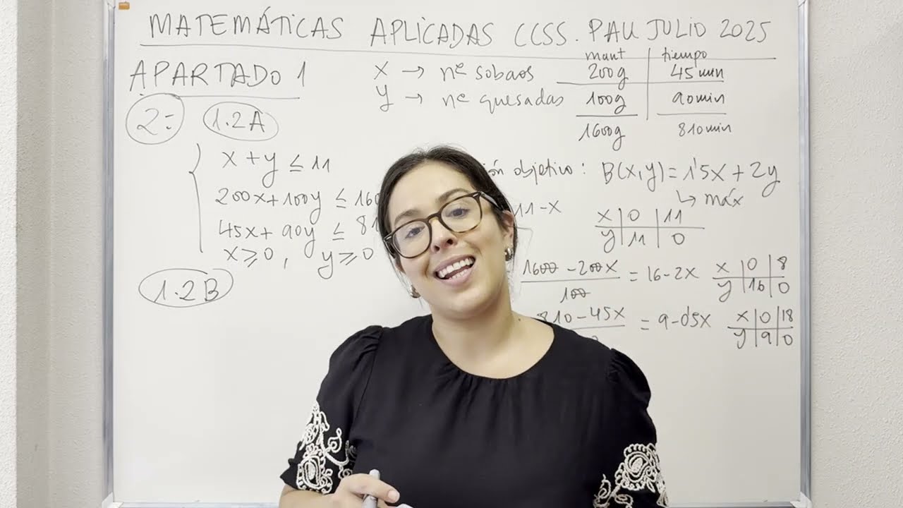 PAU Cantabria Julio 2025. Matemáticas Aplicadas a CCSS (Apartado 1/3)