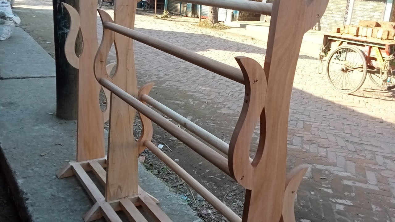 কম দামের মধ্যে কাঠের ভালো আলনা by furniture mart