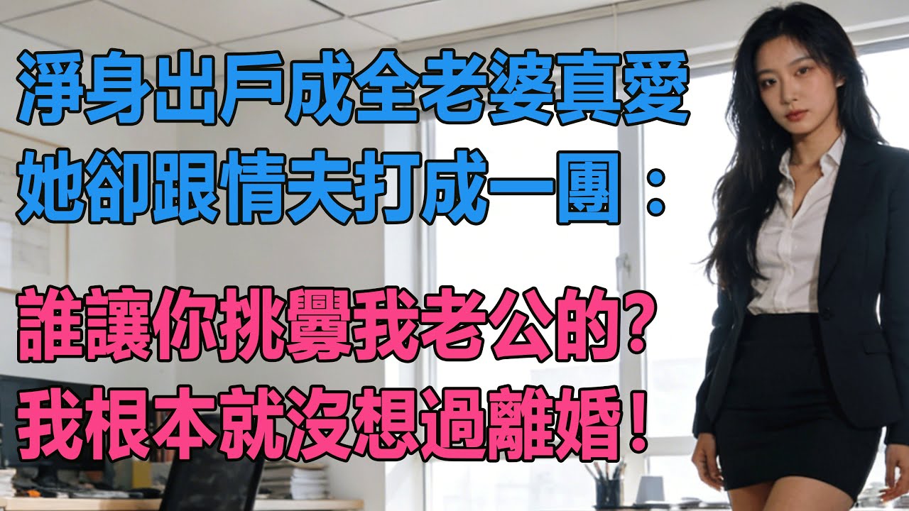 【完結文】淨身出戶成全老婆真愛，她卻跟情夫打成一團：誰讓你挑釁我老公的？我根本就沒想過離婚！  #出軌小說 #愛情故事 #白月光 #幸福人生 #生活经验 #情感故事