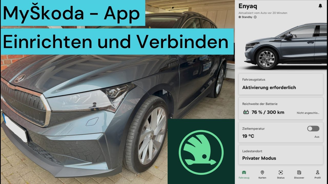 MyŠkoda App für Dein Auto. Einrichtung und Verbindung zum Fahrzeug herstellen