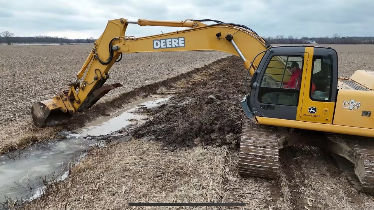 Diverting Water With A John Deere Excavator Season 6 Episode 45