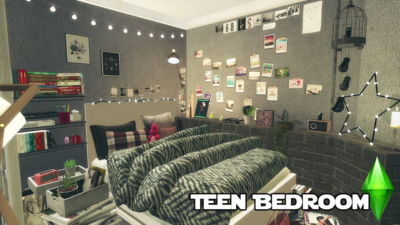 THE SIMS 4 SPEED BUILD - TEEN BEDROOM