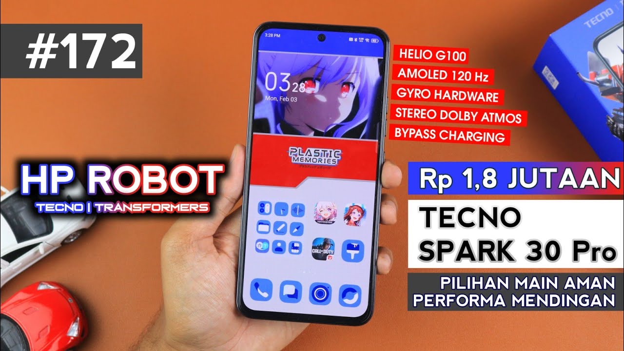 CONTOH HP MURAH PAKET LENGKAP! - Unboxing TECNO SPARK 30 PRO + Gaming Test!