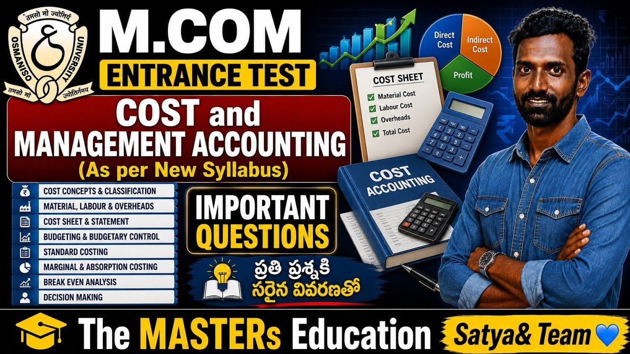 M.COM ENTRANCE TEST COST and MANAGEMENT ACCOUNTING MCQS PRACTICE QUESTIONS FOR CPGET 2026