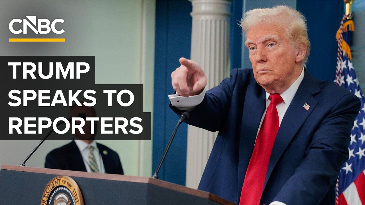 President Trump speaks to reporters at the White House &mdash; 4/6/2026