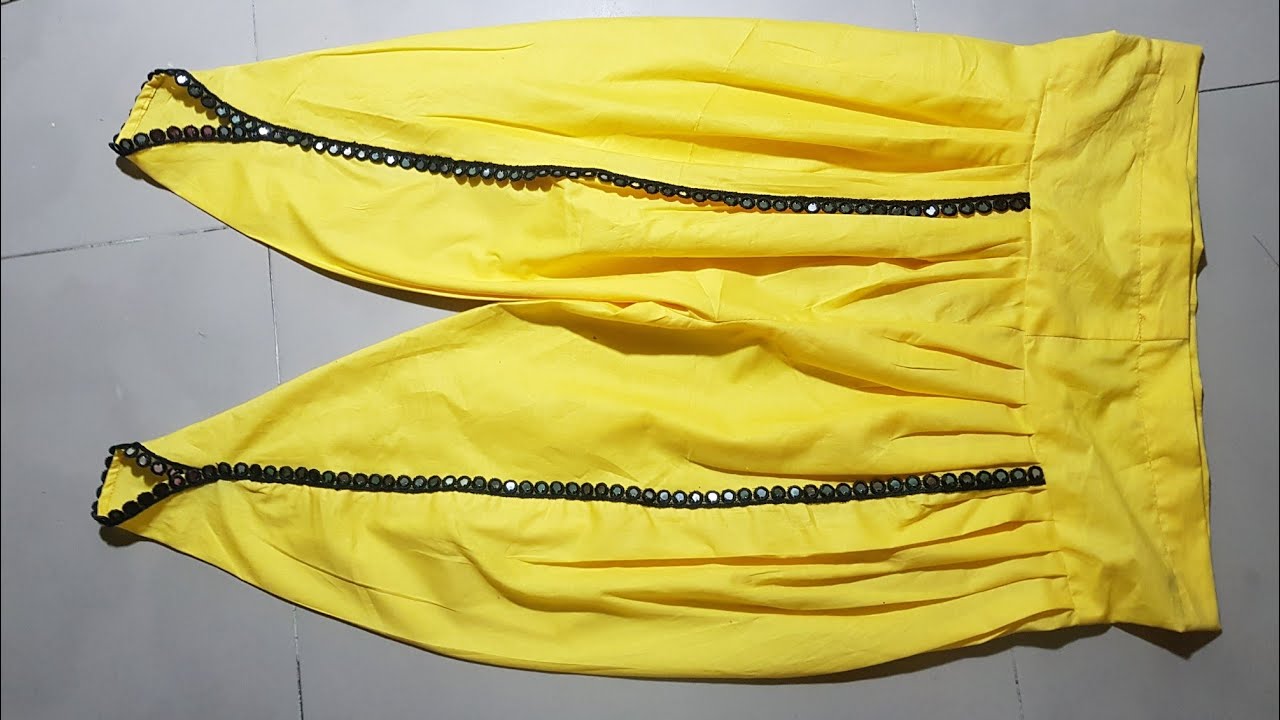 6/7 saal ki bachi ki tulip salwaar ki cutting or stitching ka asaan tareeqa
