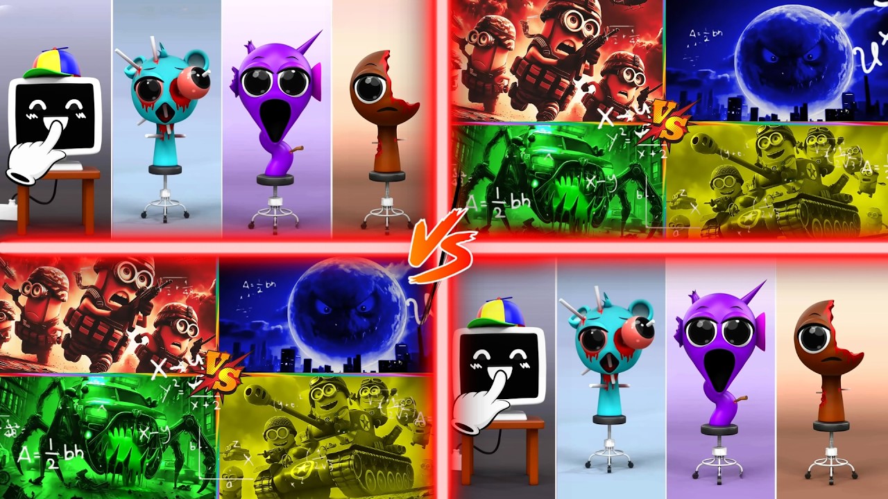 INCREDIBLE SPRUNKI HELP 🆚 MINIONS 🆚 TILES HOP – EDM Rhythm Challenge