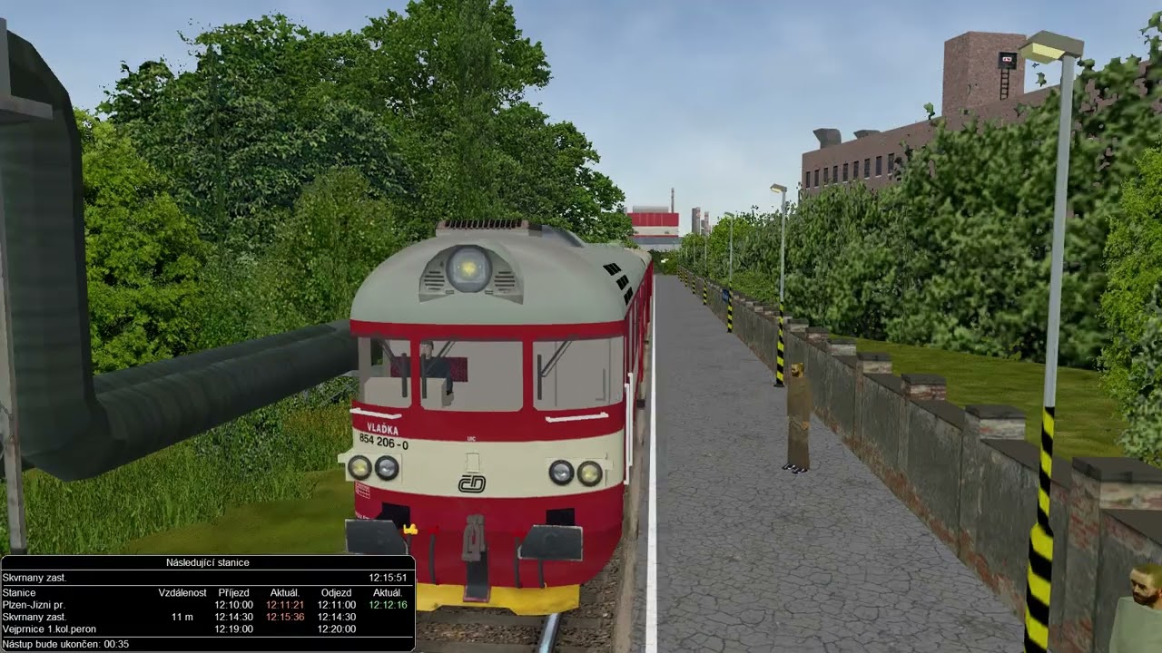 Openrails trať čr183 jazda z Hydrou na osobaku