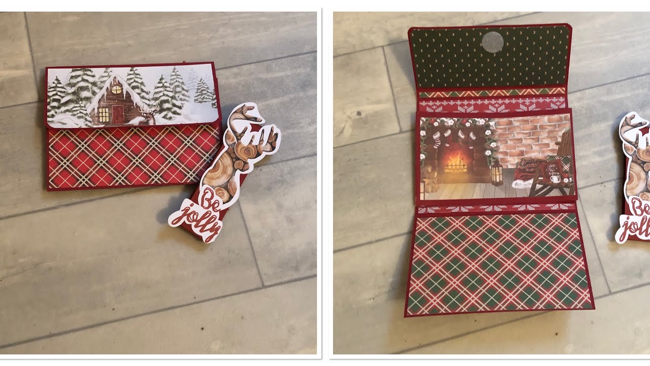 TUTO POCHETTE NOEL / je copie karine / papier stef and scrap