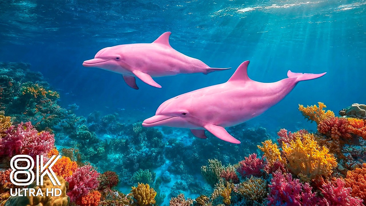 The Best 8K Ocean Paradise 🌊 Beautiful Tropical Fish & Soothing Deep Sleep Music