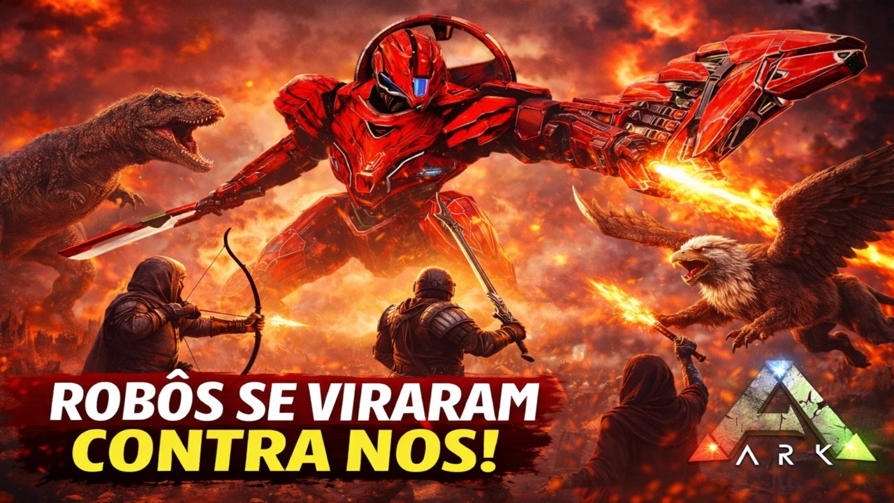ROBÔ GIGANTE ATACOU A CIDADE NO ARK RP!