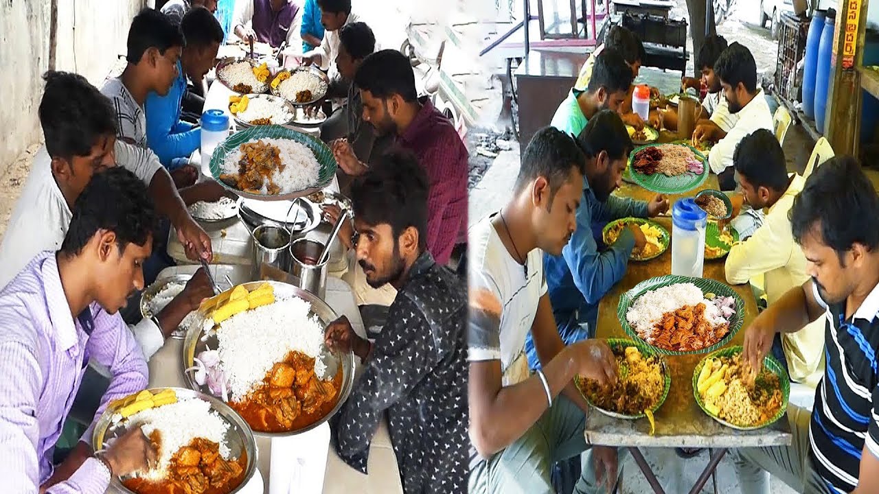 Cheapest RoadSide Unlimited Meals | Indian Street Food | 