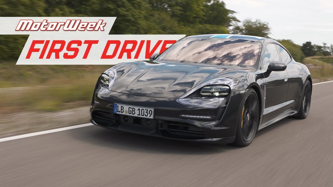 Driving the Porsche Taycan Prototype in Stuttgart | MotorWeek First Drive