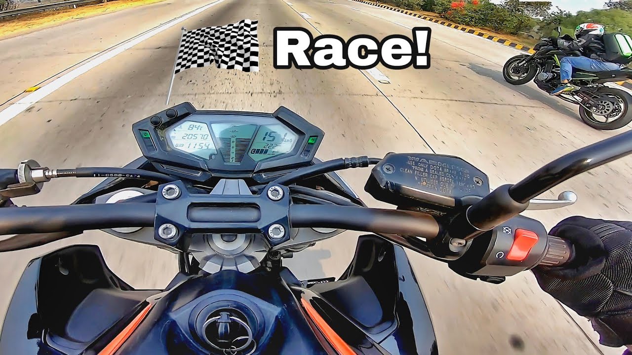 Kawasaki Z800 vs Z900 Drag race 🏁 !! Pure superbike sound