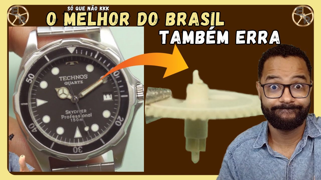 ERREI Na manutenção, Serviço de retorno 6m12 Technos Skydiver antigo Ezequias Relojoeiro