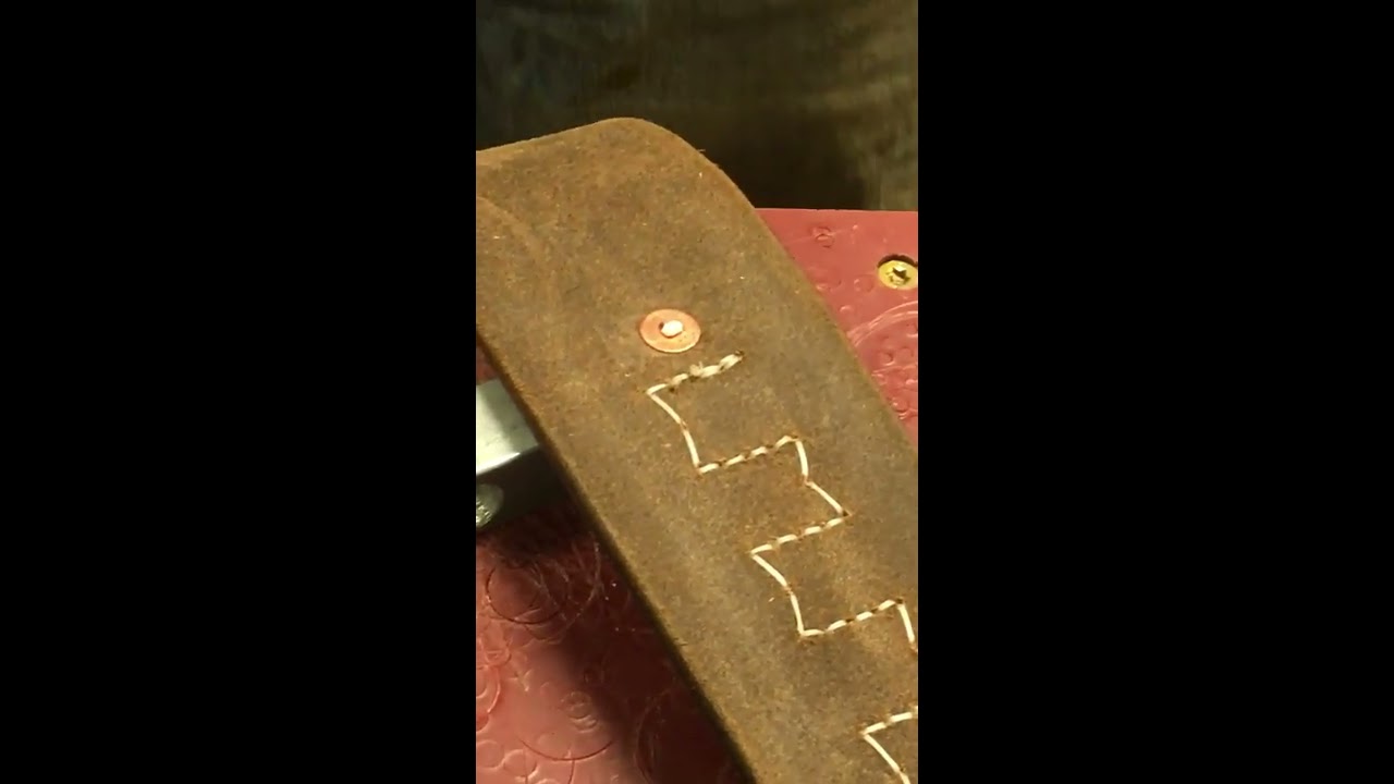 Setting copper rivets the 