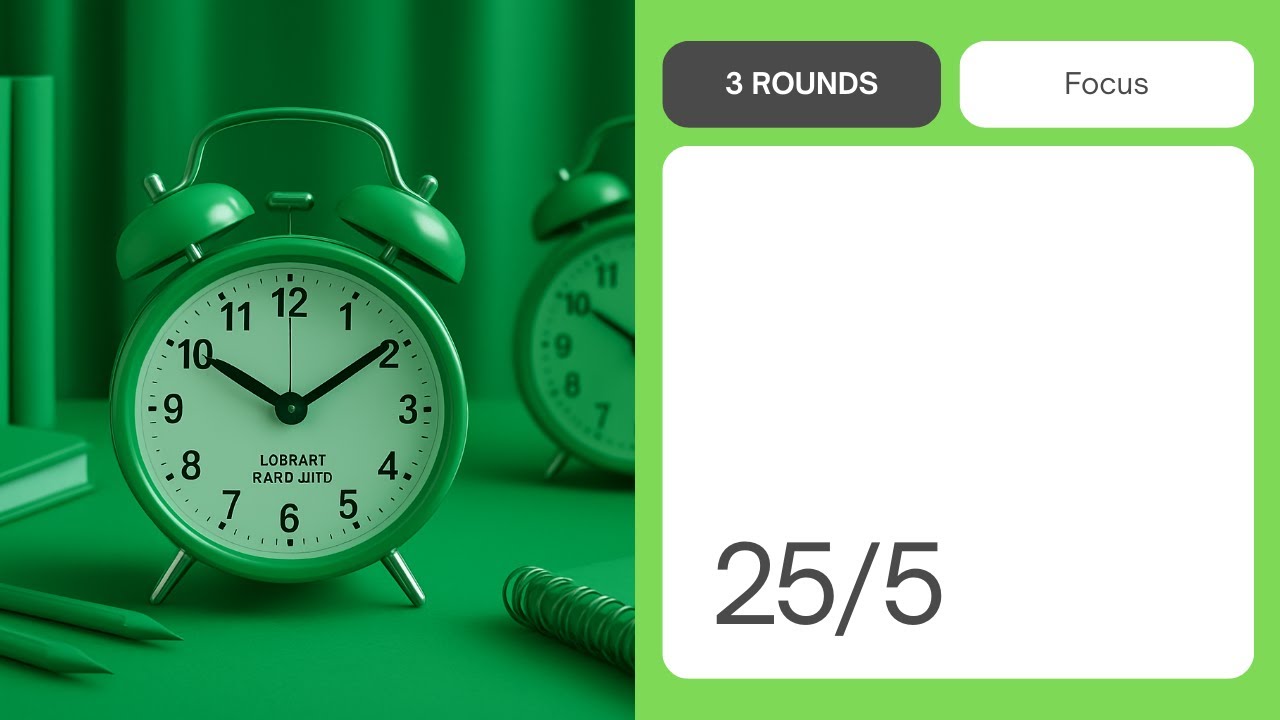 Pomodoro 25/5 | Study & Focus Timer