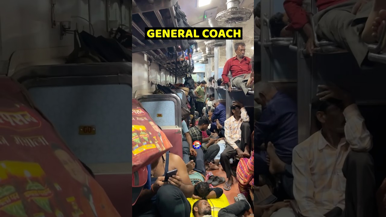 General coach 🥹 Bhaut bheed hai bhai 🥹 #travelling #shortvideo #shorts #generalcoach