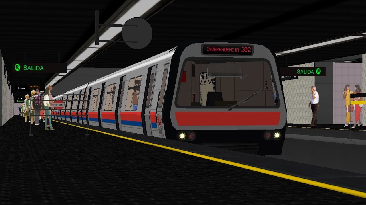 Openbve línea 2 del metro de Caracas tren Alstom S8 de El silencio hasta antimano