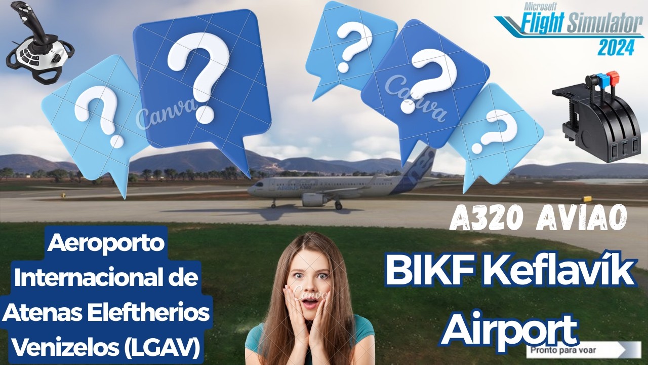 FLIGHT SIMULATOR 2024  Aeroporto Internacional de Atenas Eleftherios  LGAV BIKF Keflavík Airport