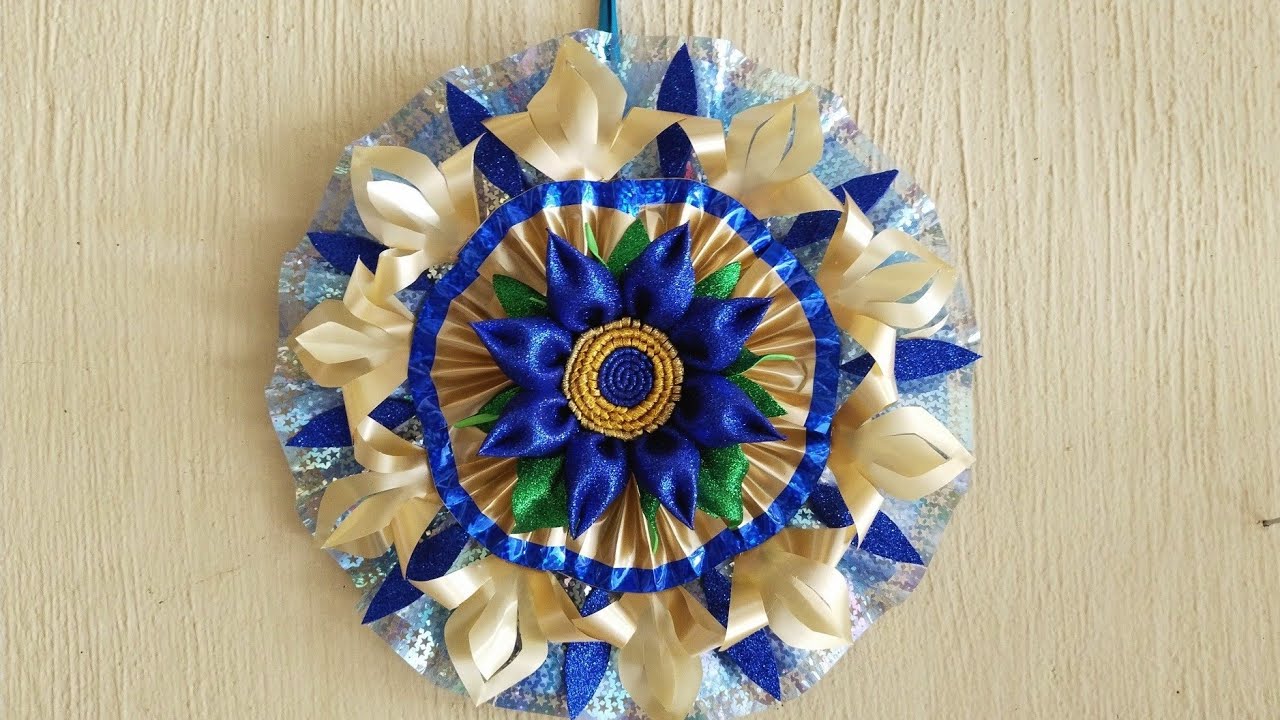 Cómo hacer Mini coronita para difuntos con girasol eterno de foami y listón celoceda 