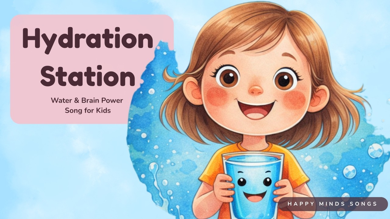 Why Your Brain Needs Water Every Day! Hydration Station Song | Healthy Habits for Kids