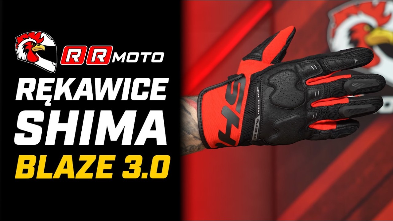 SHIMA BLAZE 3.0 - lekkie rękawice motocyklowe z wentylacją