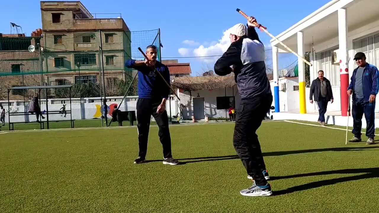 العصا التقليدية مع الشيخ الجيلالي ڨندوز الشيخ عبدالقادر الخرفي Algérien Traditionnelle Combat Stick