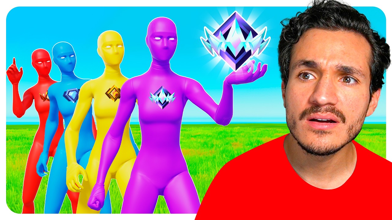Jugué Con 1 PRO de CADA RANGO en Fortnite!